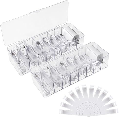 Legpador 2 Piezas Organizador Cables, Organizadora Escritorio, Oculta Caja, Organizer Plastico, Guarda Cabos Recoge, Oculta Cables, Almacenamiento Box, para Portacarrete Management, Organizar