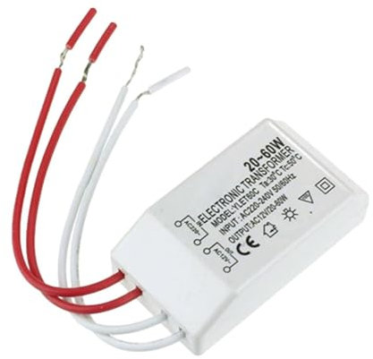 Trasformatore di potenza elettronico – 220 V fino a 12 V Trasformatore di corrente alternata | Luci a LED, lampadine alogene G4 a bassa tensione, adattatore di alimentazione compatto