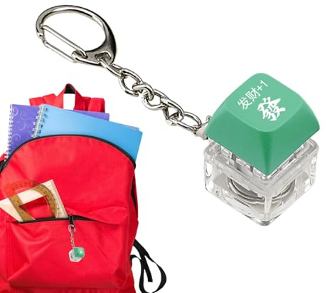 Fidget Toy Schlüssel – Beleuchtung der mechanischen Presstaste, LED-Fidget-Taste, Fidget Keycap | Spielzeug für Stressabbau, Geschenk für Bürowitz, neu bedruckt mit einem König