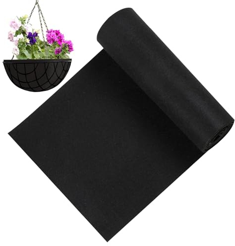 Pflanzkasten Folie - Blumenkorb Einlagen,Schwarz Feuchtigkeitsspeichernd Pflanzfolie | Für Garten Balkon Terrasse Und Outdoorbereich