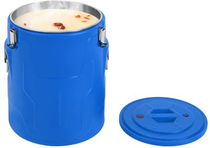 VitaChicuy 10 Gal Insulated Bucket Insulated Soup Container with Product Inner Size(D*H)(33.5 * 43cm/13.19 * 16.93in) Food Cooler Soup Carrier for Weddings, Parties, Offices, Conference Rooms(Blue)