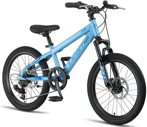 Licorne Bike Thunder Premium Mountainbike in 20, 24, 26, 27.5 und 29 Zoll Fahrrad für Mädchen Jungen Herren und Damen Discbremse