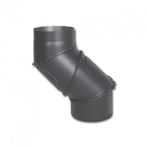 Ofenrohr Rauchrohr Bogen Knie 180 mm Gussgrau 3x 45° drehbar Multibogen