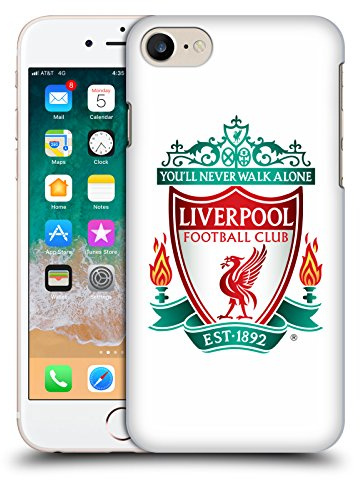 Head Case Designs Offizielle Liverpool Football Club Weiss 1 Crest 1 Harte Rueckseiten Handyhülle Hülle Huelle kompatibel mit Apple iPhone 7/8 / SE 2020 & 2022