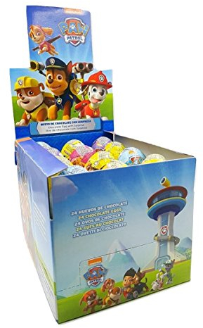 Paw Patrol - Patrulla Canina - Huevos de chocolate con sorpresa - 24 unidades