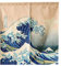 LIGICKY Japanische Gardinen Noren kurz Vorhänge Türvorhang Verdicken Leinen Tapisseri für die Heimtextilien Raumteiler 85 x 90 cm (Ukiyoe Hokusai The Great Wave Off Kanagawa)