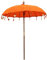 Oriental Galerie Bali Sonnenschirm Balinesischer Schirm Garten Baumwolle Sonnenschutz Handarbeit Retro Vintage Dekoschirm 2-teilig ca.180 cm, Farbe:Orange