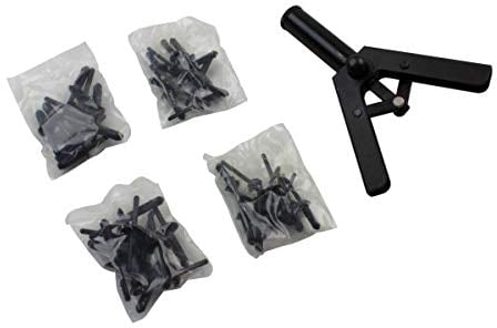 Plastic Pop Pot Riveter Rivet Fastener Gun for Car Trims Carpets Seats 40 Rivets