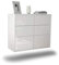 Dekati Sideboard Tempe hängend (92x77x35cm) Korpus Weiss matt - Front Hochglanz Weiß - Push to Open