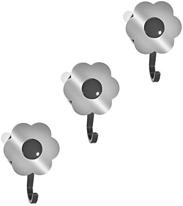 Kochblume 1-3-5-10er Set | Haken S, L, Wandhaken, Küchenhaken, Mehrzweckhaken, Schlüsselhaken | In der bunten Box (blau-DKL-blau, 3er Set L)