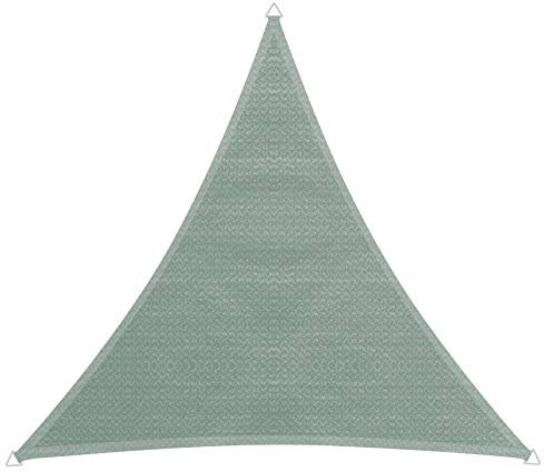 Windhager Sonnensegel Capri Dreieck 5 x 5 m (gleichschenkelig), Sonnenschutz für Garten & Terrasse, UV- und witterungsbeständig, olive