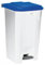 Poubelle à pédale Utilo - 100l - blanc / bleu