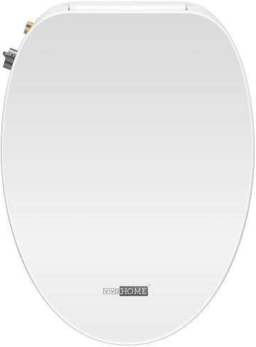 VIVOHOME Siège de toilette électronique intelligent avec séchoir à air, siège chauffant, eau chaude nettoyante, couvercle à fermeture douce, veilleuse