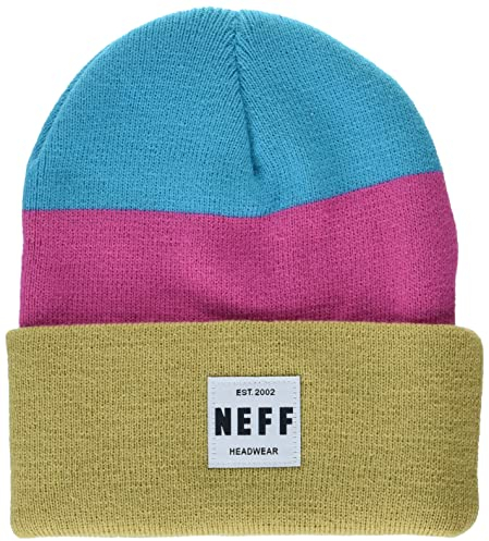 Neff Herren Lawrence Big Bold Beanie-Mütze, Pink, Einheitsgröße