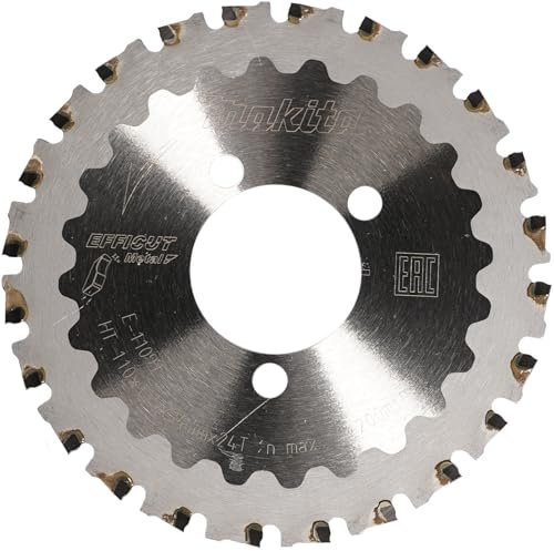 Makita E-11097 EFFICUT Metal Kreissägeblatt Ø 110 x 1,5 x 34 mm, 24 Zähne, 0° Zahnwinkel, für schnelle Schnitte in Moniereisen- und Gewindestangen, für Akku-Moniereisenschneider
