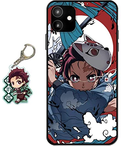 Staremeplz Compatible with iPhone 11 Case Anime Design [With Figure Keychain], Soft Silicone Flexible TPU Animation Phone Case for iPhone 11