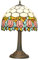 Blivuself Lámpara Tiffany Lámpara de cristal de colores Tulipán rosa Dormitorio Lámpara de mesa de lectura Luz de escritorio para la cabecera de la cama Sala de estar Oficina Dormitorio Comedor