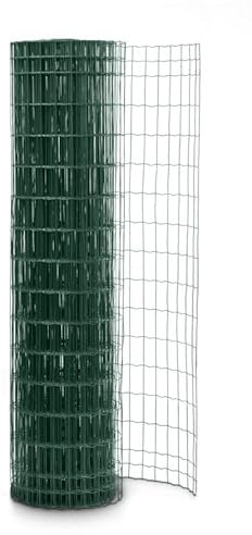 EASY CLOTURE Grillage soudé en Rouleau H1m20 x L25m Fil 2.5mm Maille 100x50 mm Vert