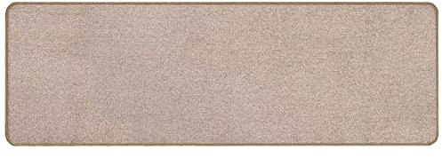 Primaflor Kurzflor Wohnzimmerteppich - Manila, Perlweiß, 80x300 cm, Viele Größen und Farben, Moderner Teppich für Kinderzimmer, Arbeits- und Schlafzimmer, Fußbodenheizung geeigneter Teppichläufer