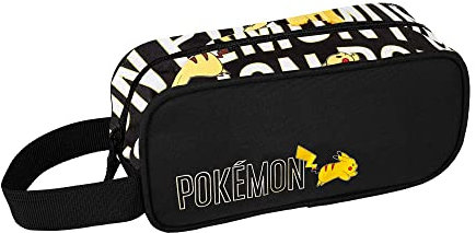 Pokémon Estuche Escolar Gamer Case - Diseño Pikachu con Asa Lateral - Portatodo con 1 Compartimento - Interior Forrado y Cierre de Cremallera - 11×24×10 cm - Toybags