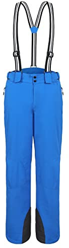 AOLI RAY Herren Skihose Snowboardhose Wasserdicht Gefüttert Trägerhose Wanderhose Schneehose Winddicht Winter Outdoorhose mit 4 Taschen Klein Blau M