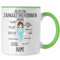 Trendation - Zahnarzthelferin Geschenke Tasse Geschenk Personalisierter Name Zahnmedizinische Fachangestellte (Grün)