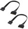 MEIRIYFA Cavo di prolunga di alimentazione SATA a 15 pin maschio a femmina, adattatore di alimentazione, 18AWG, per dischi rigidi, SATA, HDD, SSD - 30 cm, confezione da 2