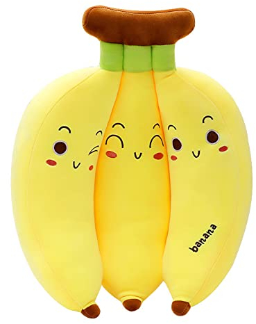 LICHENGTAI Plüschtiere Bananen Kissen Schlafpuppe Plüsch Nette Puppe Weichobstförmige Bananen Kuscheltiere Spielzeug Obst Gefüllte Baumwolle Plüschtier für Kinder Erwachsene