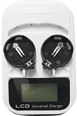 Smart LCD LadegeräT 3.6V für LIR2032 LIR2025 LIR2016 Knopf EU Stecker