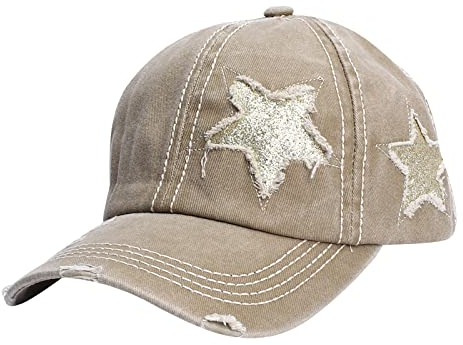 callmo Baseball Cap Damen Women's Winter Ponytail Baseball Cap with Ear Flaps - Vertical Ponytail Hole for Any Hair