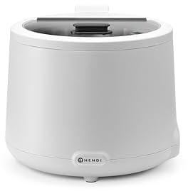 HENDI Suppenkessel, UNIQ, herausnehmbarer Behälter, 8L, 230V/500W, weiß | Integrierter Glasdeckel, Temperaturbereich: von 35° bis 85°C, Suppentopf, Suppenwärmer, ø365x(H)325mm, Edelstahl, PP