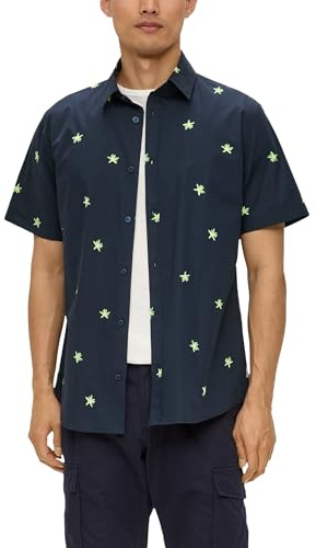s.Oliver Kurzarmhemd im Slim Fit mit All-over-Print