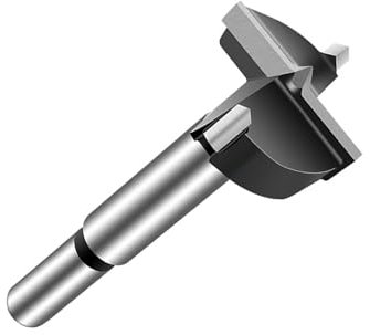 50mm Forstner Bit,Black Woodworking Hole Saw Flat Wing Hinge Counterbore Punching Boring Drilling Bits Round Shank Wood Cutter Auger Opener Tools