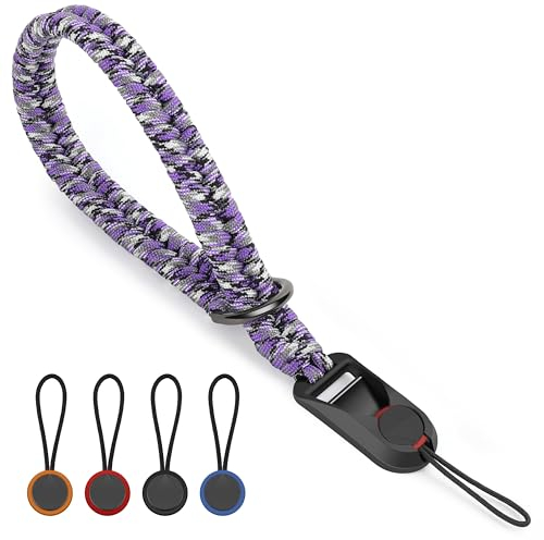 Sunya Kamera Handschlaufe mit Schnellverschluss. Verstellbarer Kameragurt für verschiedene Handgelenke, Ultraleichtes Gewicht Paracord Band Handgelenkschlaufe für DSLR