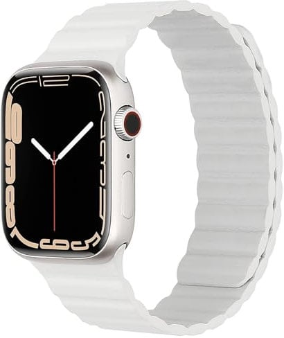 Crazy Horse Genuine Leather Strap for Apple Watch 38 mm 40 mm 41 mm 42 mm 44 mm 45 mm 49 mm, Magnetic Apple Watch Strap Easy to Remove for Men Women iWatch Ultra/Ultra2 Series 9 8 7 SE 6 5 4 3,
