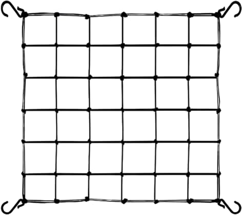 UILYNIU Grow Tent Netting, Flexible Plant Support Net, Elastic Trellis With 4 Hooks, Garden Mesh Trellis Netting for Vegetables, Fruits, Flowers (Black)
