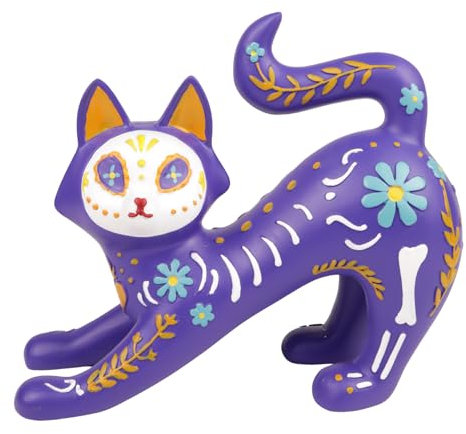 Needzo Dia De Los Muertos Katzenfigur, lebendiger Tag der Toten, Dekoration, 17,8 x 15,2 cm