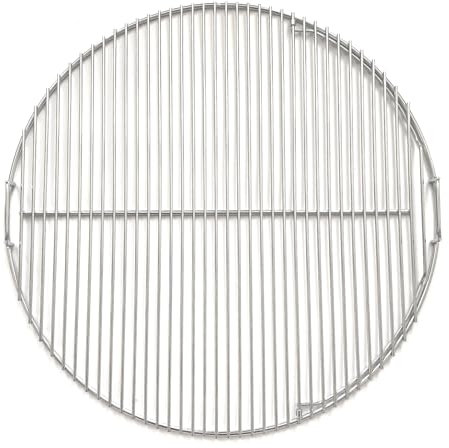 GRILLJOB Upgraded Hinged Grill Grate 21.5 inch Replacement Compatible with Weber Charcoal Grills, Stainless Steel 304, 2-Zone Cooking Grate, Large Opening, Easy Spin Tailgating & Backyard Cooking