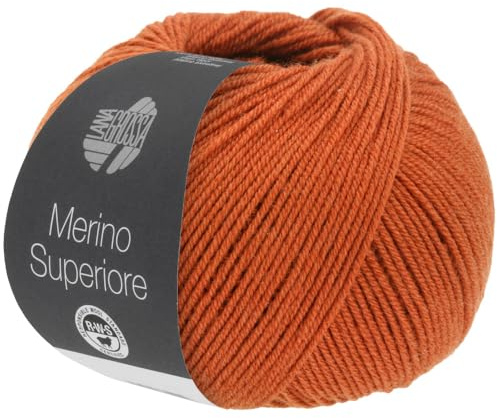 LANA GROSSA Merino Superiore | Pure, extrafeine Merinowolle waschmaschinenfest und filzfrei | Handstrickgarn aus 100% Schurwolle (Merino extrafein) | 50g Wolle zum Stricken & Häkeln | 180m Garn FB41