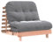 vidaXL Futon Schlafsofa mit Matratze, Bettsofa mit verstellbaren Rückenlehne, Schlafcouch für Wohnzimmer Schlafcouch, Klappsofa, Massivholz Douglasie