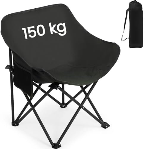 Aptliton Camping Chair Ultra Lightweight Compact Portable Folding Chair for Adults Heavy Duty 150kg (330lbs) Capacity, Oversized Seat Design for Fishing Picnic Garden and Outdoor Use