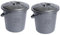 Best House | Plastic Bucket with Lid Handle | 20 Litres | GREY | 2 Pcs | Household Bucket | Storage Buckets Bin Container, Multipurpose Use for Home, Garden and Workshops (Pack of 2)