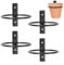 Puupaa 4 Pack Wall Plant Pot Holder, 4/5/6/8 Inch Metal Flower Pot Holder Rings Hangers Racks, Indoor Outdoor Garden Decor for Home, Garden, Balcony, Yard(8in)
