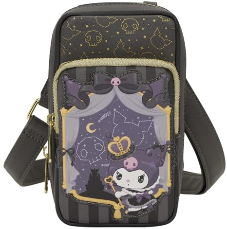 Loungefly Sanrio Kuromi Handy-Umhängetasche zum 20. Jahrestag mit Münztasche