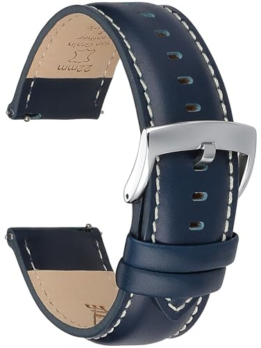 CORROPELLE Leather Watch Straps Quick Release, Elegant Top Grain Leather Watch Strap Bands Replacement for Men and Women, Watches and Smartwatch, Choice of Width 18mm 19mm 20mm 21mm 22mm