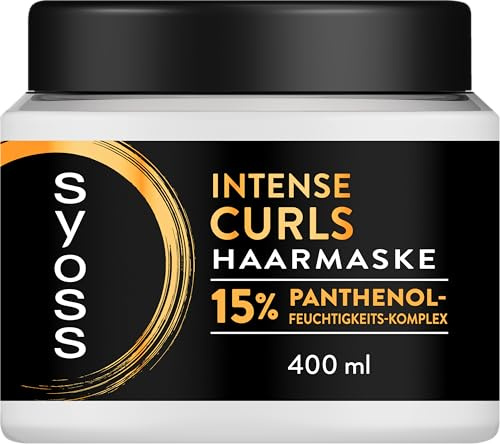 Syoss Haarmaske Intense Curls (400 ml), Haarkur für welliges, lockiges Haar | Pflegende Formel mit 15 % Panthenol-Feuchtigkeits-Komplex für langanhaltende Feuchtigkeit und gestärkte Haarstruktur