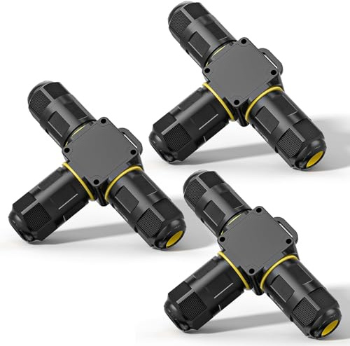 Gaethra 3 Stück Kabelverbinder Wasserdicht 2 Polig, Kabelverbinder IP68, Starke Verbindung, für Kabeldurchmesser Ø 4-8 mm, Ideal für Wasserdichtungsgeräte im Freien und Innen und Außenanschlüsse