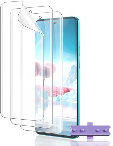 Euukzzea 3 Piezas Protector de Pantalla para Motorola Edge 40 Neo, Película de Hidrogel Flexible HD, Reparar Automáticamente, Antihuellas, Sin Burbujas, Transparente, Ultra Resistente