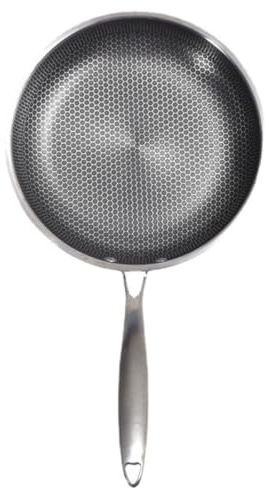NESTINGHO Stainless Steel Honeycomb Frying Pan Nonstick Hexagon Skillet for Omelette and Eggs