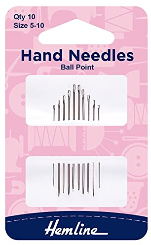 Hemline Needles Ballpoint Size 5-10 H206.51
